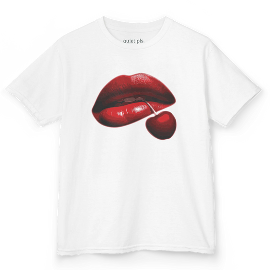 cherry lips baby tee